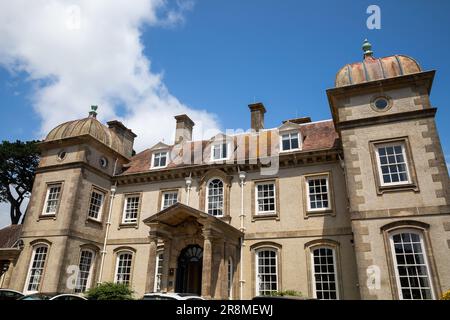 Vue arrière de l'hôtel Fowey Hall à Cornwall Banque D'Images