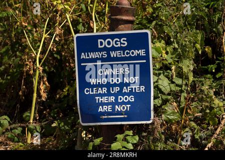 Avis aux propriétaires de chiens Sizewell Suffolk Banque D'Images