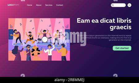 Les gens dansent à la discothèque Illustration de Vecteur