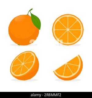 Set orange frais Illustration de Vecteur