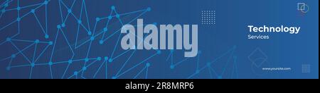 technologie de texture de gradient vectoriel - conception de bannière linkedin Illustration de Vecteur
