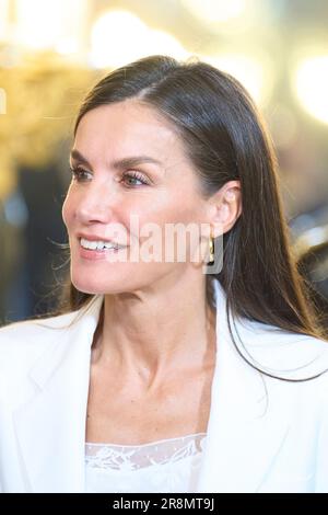 Madrid, Madrid, Espagne. 22nd juin 2023. La reine Letizia d'Espagne assiste à une réunion annuelle avec des membres du conseil d'administration de la Fondation Princesse des Asturies au Palais royal de 22 juin 2023 à Madrid, Espagne (image de crédit: © Jack Abuin/ZUMA Press Wire) USAGE ÉDITORIAL SEULEMENT! Non destiné À un usage commercial ! Banque D'Images