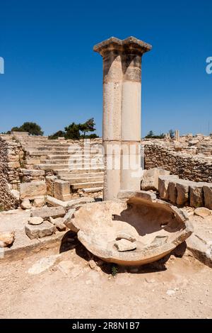 KOURION, CHYPRE/GRÈCE - JUILLET 24 : Temple d'Apollon près de Kourion à Chypre le 24 juillet 2009 Banque D'Images