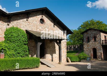 Horreum, fort romain, fort de Limes, Limes, granary, Porte principale, Porta Praetoria, fort romain et musée archéologique de Saalburg, près de Bad Homburg, Taunus Banque D'Images