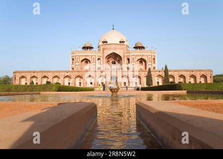 Humayun Mausolée, tombe de Nasiruddin Muhammad, Delhi, Inde Banque D'Images