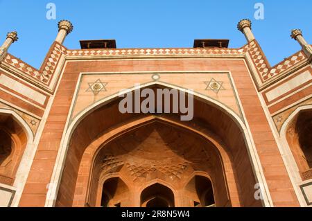 Humayun Mausolée, tombe de Nasiruddin Muhammad, Delhi, Inde Banque D'Images