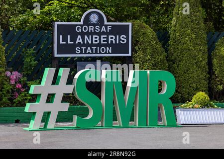 Gare de Llanberis et #SMR, Snowdon Mountain Railway, Llanberis, pays de Galles, Royaume-Uni Banque D'Images