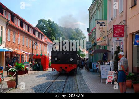 Été, station balnéaire, Bad Doberan, Baederbahn, Molli, Mecklembourg-Poméranie occidentale, Allemagne Banque D'Images