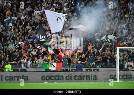 Udine, Italie. 04th juin 2023. Udinese Calcio Supporters pendant Udinese Calcio vs Juventus FC (archive de portraits), football italien série A match à Udine, Italie, 04 juin 2023 crédit: Agence de photo indépendante/Alamy Live News Banque D'Images