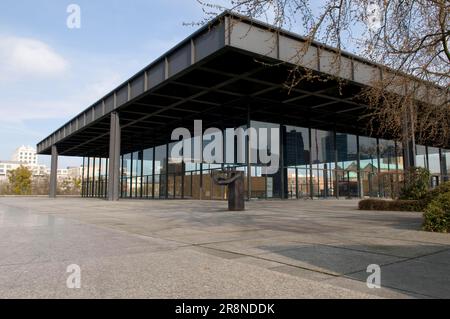 Nouvelle galerie nationale, architecte Ludwig Mies van der Rohe, Berlin, Allemagne, Kulturforum Banque D'Images