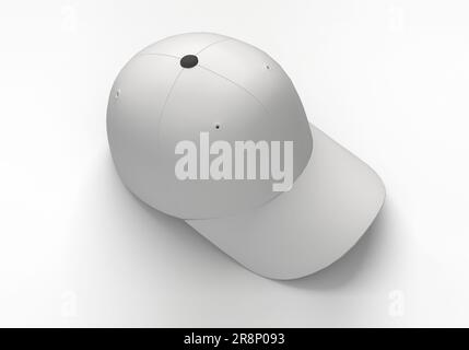 casquette de baseball isolée sur blanc. 3d illustration Banque D'Images