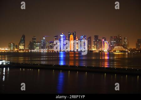 Qatar - Doha Skyline Banque D'Images