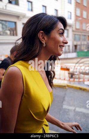 Madrid, Espagne. 22nd juin 2023. Amal Clooney à travers les rues de Madrid crédit: CORDONE PRESSE/Alay Live News Banque D'Images