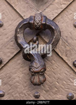 PRAGUE, RÉPUBLIQUE TCHÈQUE, EUROPE - ST. Cathédrale de Vitus, porte en métal ornée. Banque D'Images