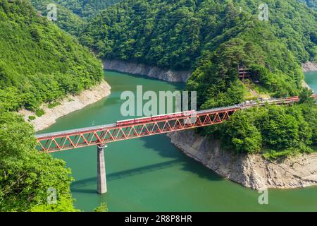 Pont Oku Oi Rainbow et ligne Aputo des Alpes du Sud Banque D'Images