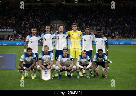 Équipe de football d'Angleterre lors du match de football de l'UEFA Nations League Italie vs Angleterre, à Milan le 23 septembre 2022 Banque D'Images