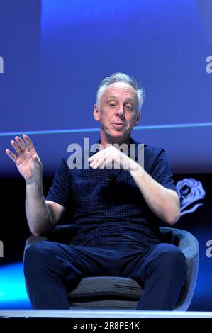 CANNES, FRANCE - JUIN 21 : Mike White Speaker au Cannes Lions Press Preview au Palais de Festival sur 19 juin 2023 à Cannes, France Banque D'Images