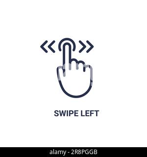 Faites glisser l'icône du vecteur du doigt de la main. Faites glisser glisser glisser glisser la flèche tactile appuyez sur l'action symbole de l'écran mobile mouvement du doigt. Illustration de Vecteur