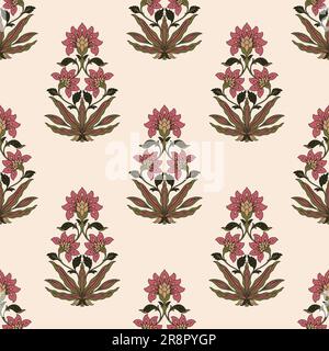 Motif sans couture de vecteur floral ethnique indien Illustration de Vecteur