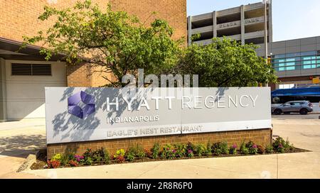 Hyatt Regency à Indianapolis - INDIANAPOLIS, ÉTATS-UNIS - 05 JUIN 2023 Banque D'Images