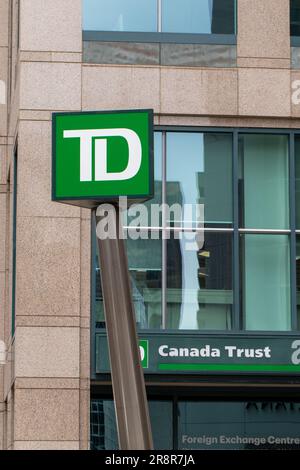 Ottawa, Canada - 19 mai 2023 : l'extérieur de la banque TD Banque D'Images