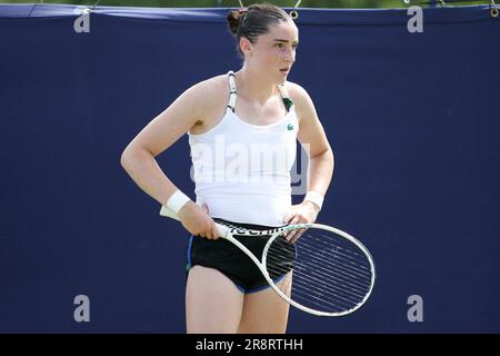 Ilkley, Royaume-Uni. 21st juin 2023. Club de tennis d'Ilkley, Angleterre, 21 juin 2023: Elsa Jacquemot lors de l'Ilkley W100 contre Sonay Kartal au Club de tennis d'Ilkley (Sean Chandler/SPP) crédit: SPP Sport photo de presse. /Alamy Live News Banque D'Images