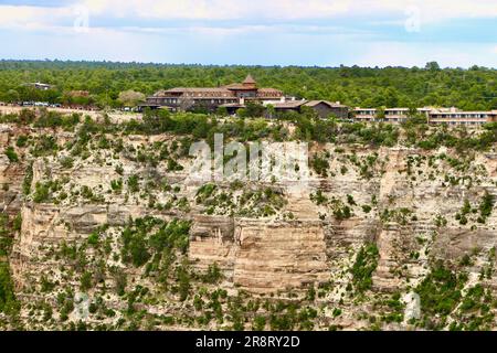 Parc national du Grand Canyon Lodges le long du bord sud du Grand Canyon Arizona USA Banque D'Images