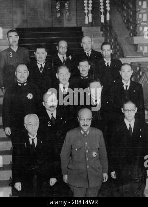 Général Hideki Tujo - Chef d'état-major des troupes japonaises. 16 avril 1947. Banque D'Images