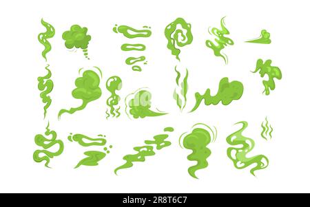 Jeu d'échantillons de fumée piquée Illustration de Vecteur