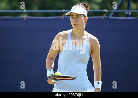 Ilkley, Royaume-Uni. 21st juin 2023. Club de tennis d'Ilkley, Angleterre, 21 juin 2023: 2023: Joanna Garland au cours de l'Ilkley W100 contre Himeno Sakatsume (Sean Chandler/SPP) crédit: SPP Sport photo de presse. /Alamy Live News Banque D'Images