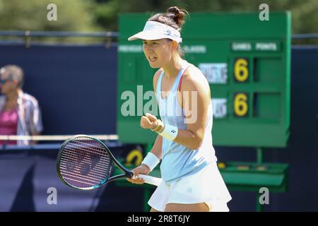 Ilkley, Royaume-Uni. 21st juin 2023. Club de tennis d'Ilkley, Angleterre, 21 juin 2023: 2023: Joanna Garland au cours de l'Ilkley W100 contre Himeno Sakatsume (Sean Chandler/SPP) crédit: SPP Sport photo de presse. /Alamy Live News Banque D'Images