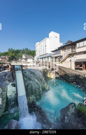 Champ d’eau chaude de Kusatsu Onsen Banque D'Images