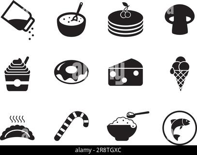 Set d’icônes alimentaire Illustration de Vecteur