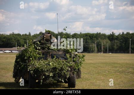 Les membres de la communauté environnante ont été invités à assister à la 10th Mountain Division Live 21 juin 2023, à fort Drum, dans l’État de New York L'événement a eu lieu pour célébrer le Mountain Fest, un événement annuel organisé par la division pour célébrer notre esprit national et renforcer nos liens communautaires tout en reconnaissant les contributions et les services que le MTN DIV 10th a fournis au pays du Nord. 10th la « Division Live » de MTN DIV a démontré les capacités de guerre alpine de l’unité, développées tout au long de ses 80 ans d’histoire. (É.-U. Photo de l'armée par le CPS. Jaidon Novinska) Banque D'Images