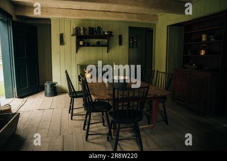 Intérieur du parc historique de fort William, village autochtone, Thunder Bay, Ontario, Canada. Photo de haute qualité Banque D'Images