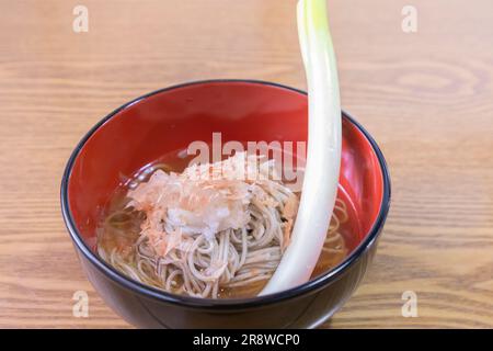 Negi soba (nouilles de sarrasin) au Oouchi inn Banque D'Images