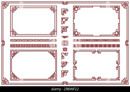 Ensemble de cadres orientaux Illustration de Vecteur