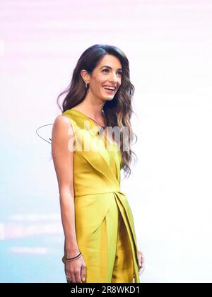 Madrid, Espagne. 22nd juin 2023. Amal Clooney participe à l'événement « We Choose Earth Tour » au théâtre EDP sur 22 juin 2023 à Madrid, Espagne. Photo par ABACAPRESS.COM crédit: Abaca Press/Alay Live News Banque D'Images