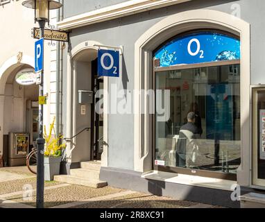 Avant d'une boutique de O2 à Emmendingen Banque D'Images