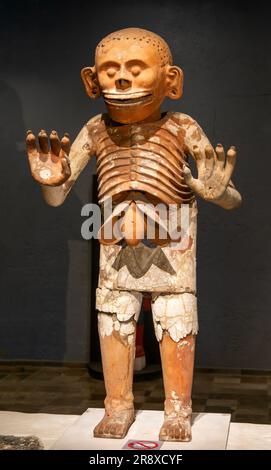 Mictlantecuhtli, Aztec god of Death, site archéologique et musée de Templo Mayor, Mexico, Mexique Banque D'Images
