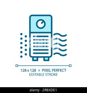 Purificateur d'air icône bleu clair Illustration de Vecteur