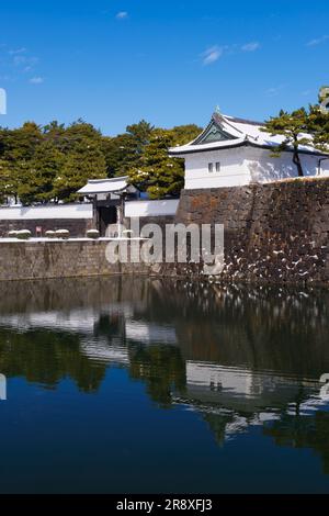 La porte Sakuradamon au Palais impérial de Tokyo Banque D'Images