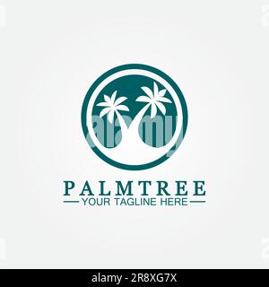 Palmier de l'été modèle logo vector illustration Illustration de Vecteur