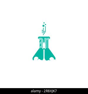 Conception du logo Rocket Labs. Logo Grow Up Illustration de Vecteur