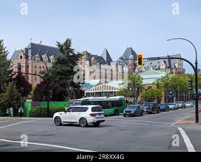 Hôtel Empress dans la région du port intérieur de l'île Victoria Colombie-Britannique Canada Banque D'Images