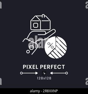 Icône de bureau pleine de taxe successorale blanche Illustration de Vecteur