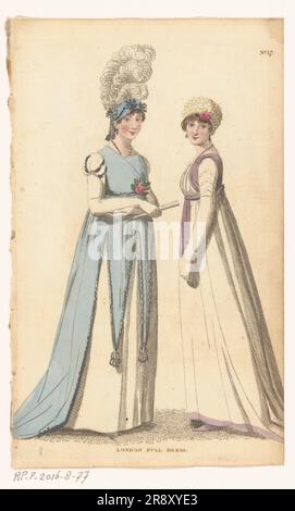 Magazine des Fashions féminins de Londres et de Paris. N° 17 : robe de Londres, 1798-1806. Banque D'Images