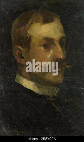 Adriaan Pit, Directeur du Nederlandsch Museum voor Geschiedenis en Kunst à Amsterdam, 1880-1900. Portrait de l'historien et écrivain d'art Aart Pit (1860-1944), directeur du Musée Nederlands voor Geschiedenis ((Musée d'Histoire et d'Art). Banque D'Images