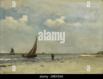 Scène de plage, c.1870-c.1903. Banque D'Images