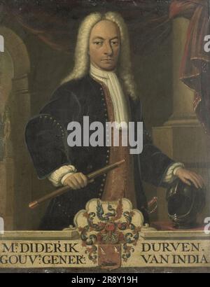 Portrait de Diederik van Durven, Gouverneur général des Antilles néerlandaises, 1736. Banque D'Images